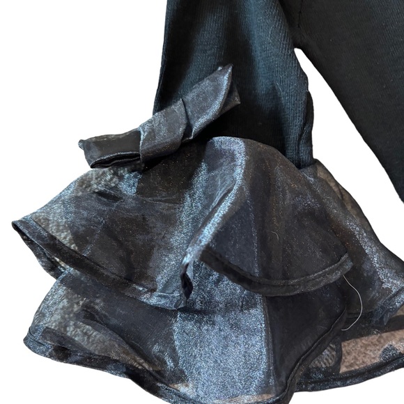 Black Tulle Bow Sleeve Sleeve Sweater - Picture 5 of 6